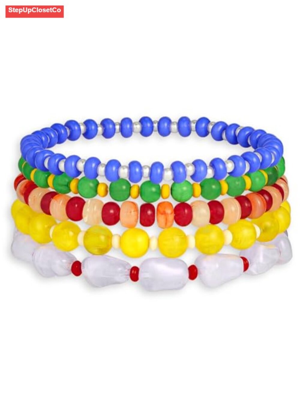 Stackable Beaded Stretch Bracelets for Women Layered Boho Jewelry Gift
